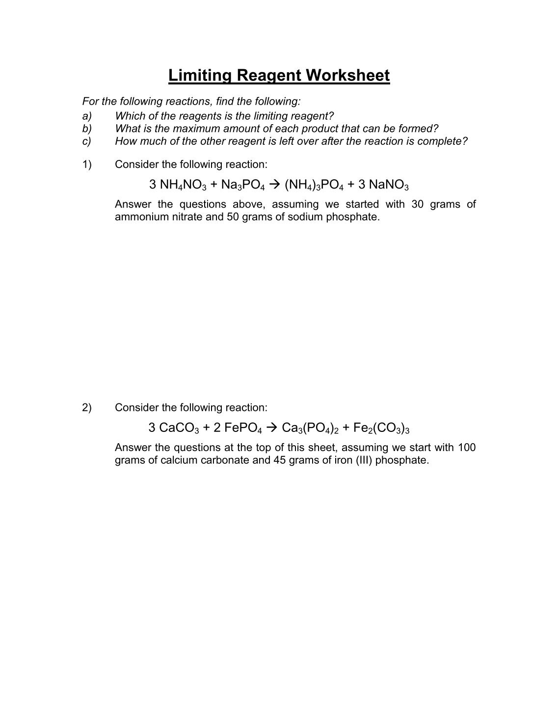 worksheet Limiting Reactant And Percent Yield Worksheet 80 free magazines from woodridge k12 oh us us