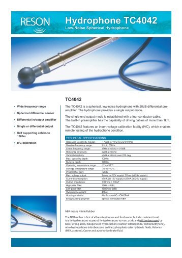 Hydrophone TC4042 - Teledyne Reson