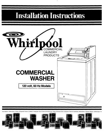 COMMERCIAL WASHER - Maytag