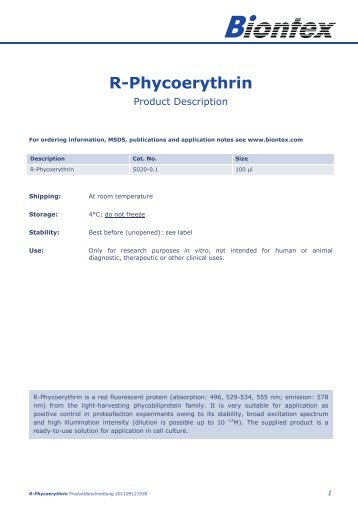 R-Phycoerythrin - Biontex Laboratories
