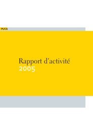 rapport d'activitÃ© 2005 - MinistÃ¨re du DÃ©veloppement durable
