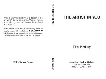 THE ARTIST IN YOU - Tim Biskup
