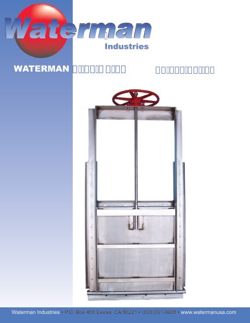 ss-250 series stainless steel slide gate - Waterman Industries