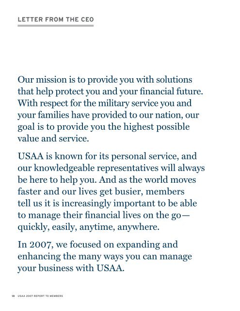 We Know What It Means To Serve - USAA