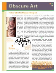 “Tattoo Talk”: The Rhetoric of Body Art Reasons “Whether the design ...