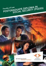 POSTGRADUATE DIPLOMA IN SOCIAL SECURITY (PGDSS)