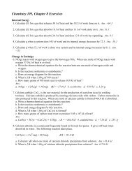 Chemistry 105, Chapter 8 Exercises