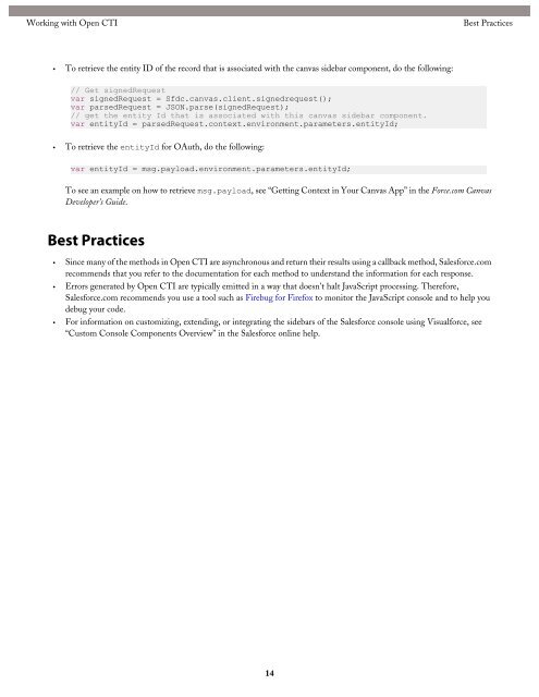 Open CTI Developer's Guide - Salesforce.com