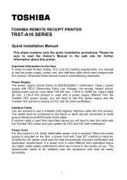TRST-A10 SERIES - toshiba tec europe