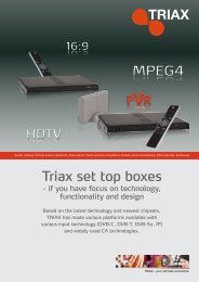 Triax set top boxes