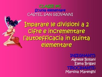 Imparare le divisioni a 2 cifre e aumentar - USP di Piacenza