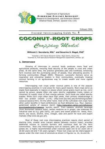 Department of Agriculture - Philippine Coconut Authority ...