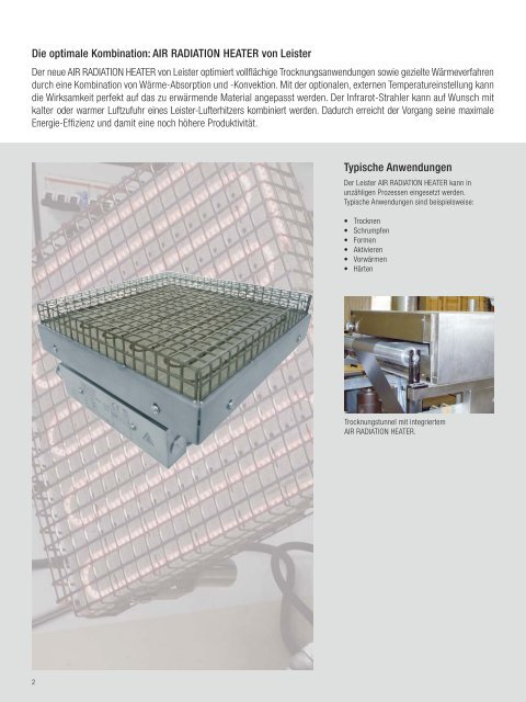 Air Radiation Heater - Leister