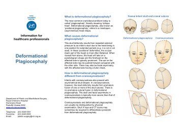 Deformational Plagiocephaly - The Royal Children's Hospital