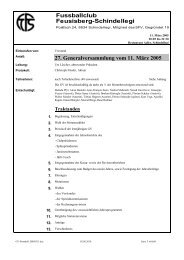 GV Protokoll 2005 (pdf) - FC Feusisberg-Schindellegi