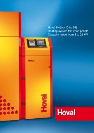 Hoval BioLyt (10 to 26) Heating system for wood pellets Capacity ...