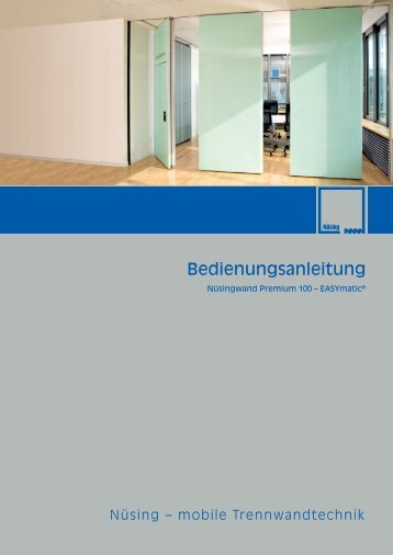 Mobilwand Bedienungsanleitung EasyMatic - Reuplan