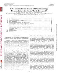 XIV. International Union of Pharmacology Nomenclature in Nitric ...