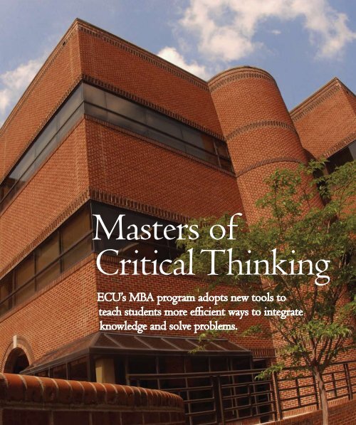 Masters of Critical thinking - East Carolina University