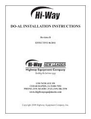 do-al installation instructions - Highway Equipment Company