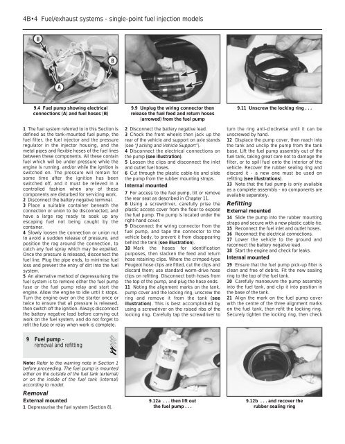 Chapter 4 Part B: Fuel/exhaust systems - single-point fuel injection ...