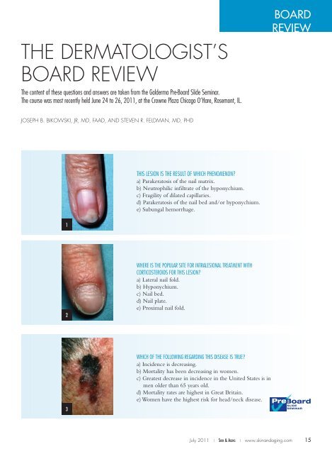 The DermaTologisT's BoarD review