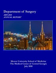 Department of Surgery - MCCG General Surgery Residency
