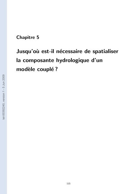 Quels apports hydrologiques pour les modÃ¨les hydrauliques? Vers ...