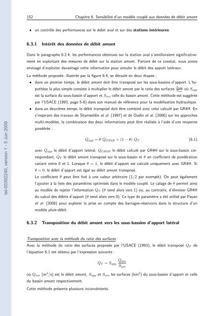 Quels apports hydrologiques pour les modÃ¨les hydrauliques? Vers ...