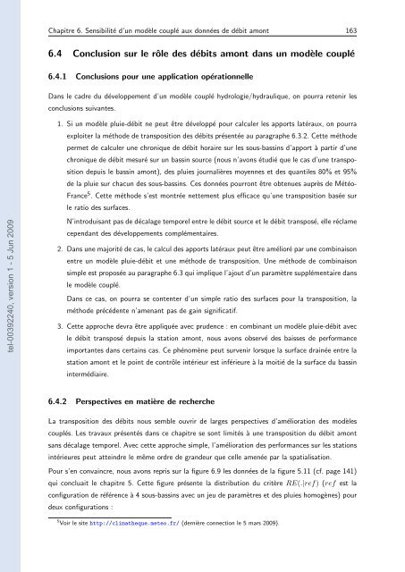 Quels apports hydrologiques pour les modÃ¨les hydrauliques? Vers ...