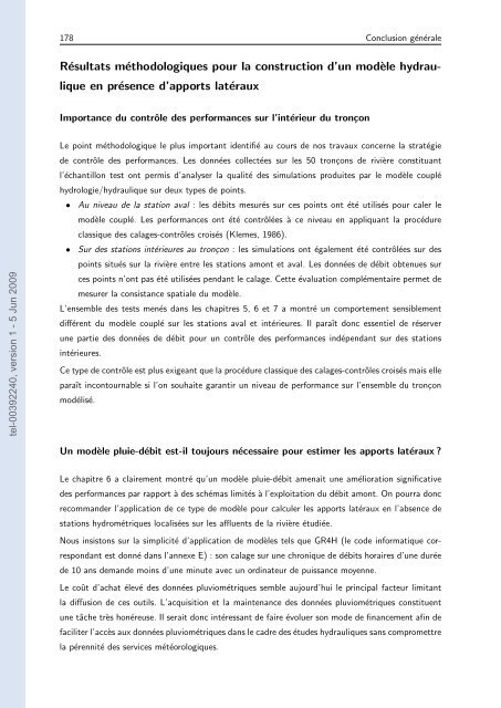 Quels apports hydrologiques pour les modÃ¨les hydrauliques? Vers ...