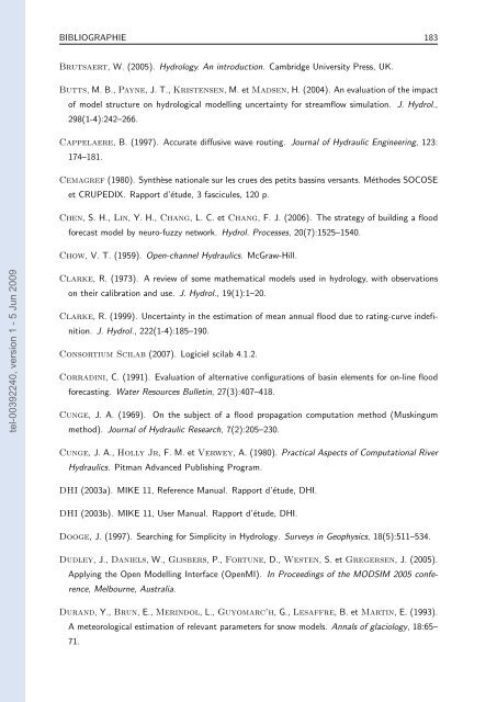 Quels apports hydrologiques pour les modÃ¨les hydrauliques? Vers ...