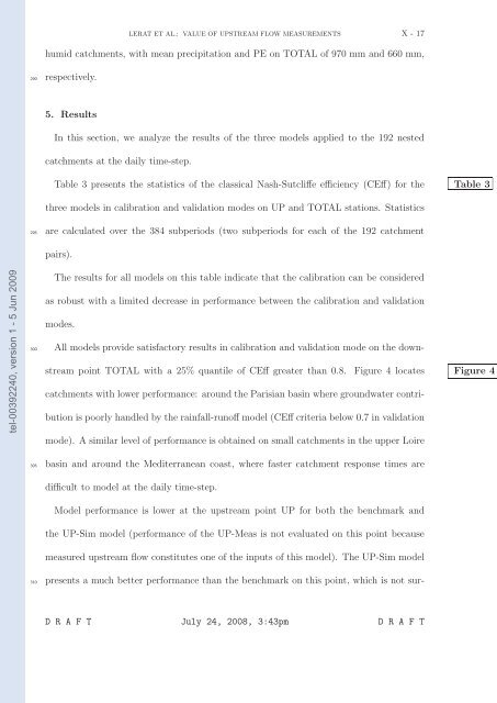 Quels apports hydrologiques pour les modÃ¨les hydrauliques? Vers ...