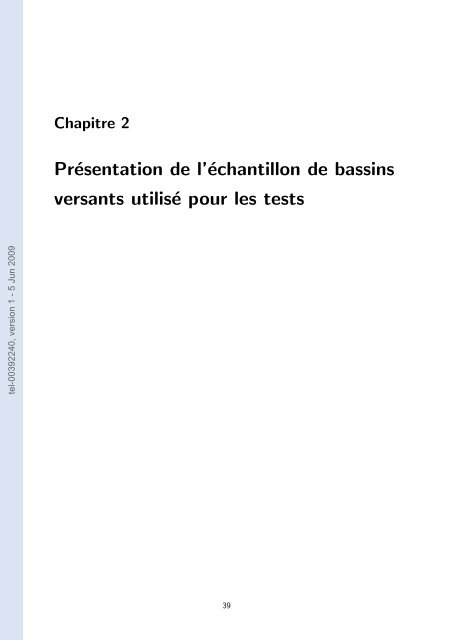 Quels apports hydrologiques pour les modÃ¨les hydrauliques? Vers ...