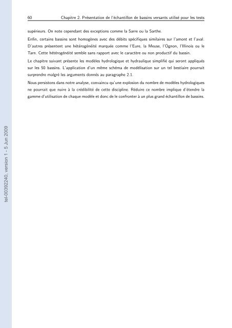 Quels apports hydrologiques pour les modÃ¨les hydrauliques? Vers ...