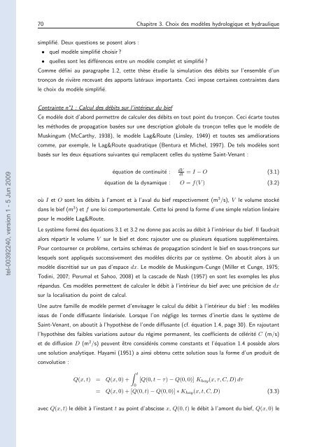 Quels apports hydrologiques pour les modÃ¨les hydrauliques? Vers ...