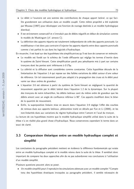 Quels apports hydrologiques pour les modÃ¨les hydrauliques? Vers ...