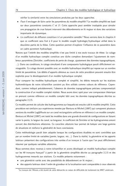 Quels apports hydrologiques pour les modÃ¨les hydrauliques? Vers ...