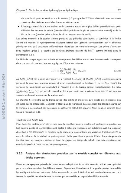 Quels apports hydrologiques pour les modÃ¨les hydrauliques? Vers ...