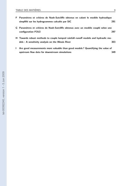 Quels apports hydrologiques pour les modÃ¨les hydrauliques? Vers ...