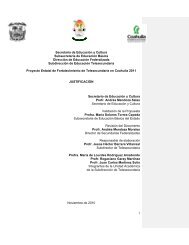 Coahuila - Telesecundaria - Secretaría de Educación Pública