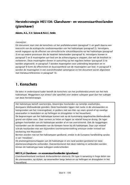 H6510A - Programmatische Aanpak Stikstof - Natura 2000