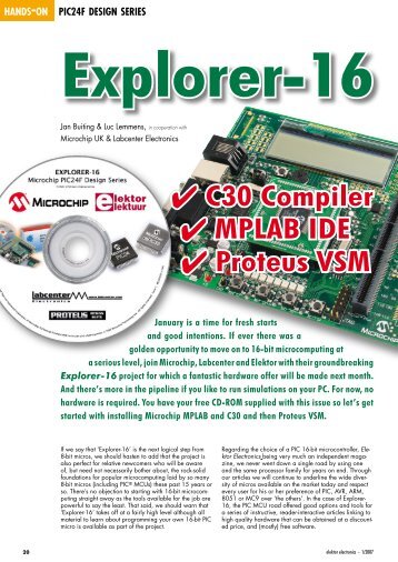 4 C30 Compiler 4 MPLAB IDE 4 Proteus VSM - Elektor