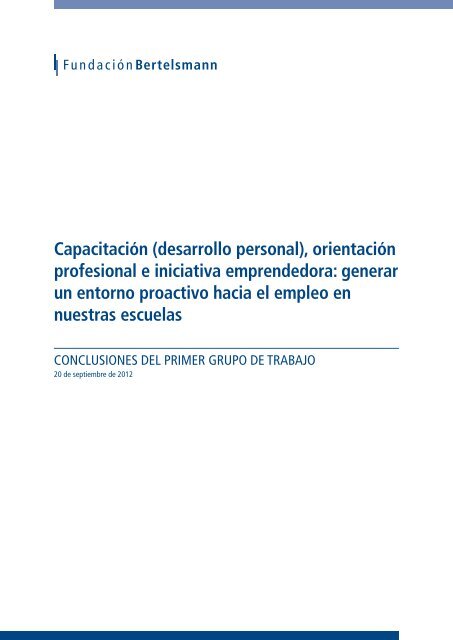 Conclusiones de la primera jornada de trabajo sobre OrientaciÃ³n ...