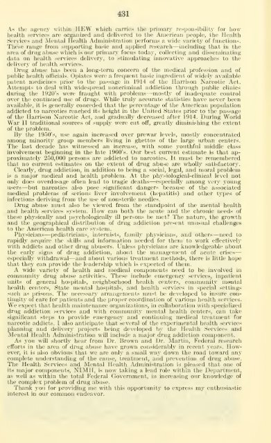 Narcotics research, rehabilitation, and treatment. Hearings, Ninety ...