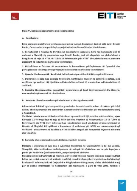 shqipÄria dhe eiti - Sekretariati i Nismes per Transparence ne ...
