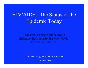 HIV/AIDS - Life Sciences Outreach Program - Harvard University