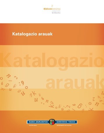 Katalogazio arauak - Kultura Saila - Euskadi.net