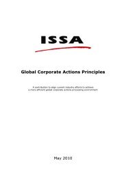 ISSA Global Corporate Actions Principles - Clearstream