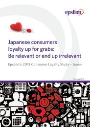 Japanese consumers loyalty up for grabs: Be relevant or ... - Epsilon